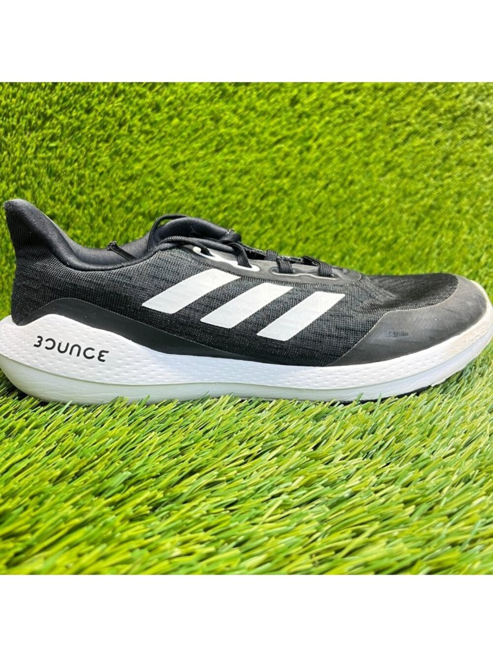 Adidas EQ21 Run Boys Size 6Y Black White Athletic Running Walking Shoes Sneakers